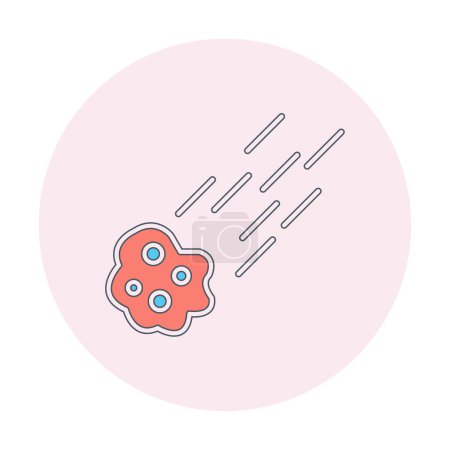 Illustration for Meteor flat icon vector illustration - Royalty Free Image