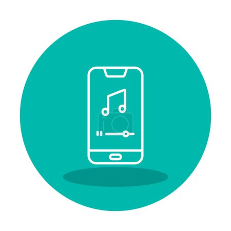 Illustration for Mobile Music Player icon vector illustration - Royalty Free Image