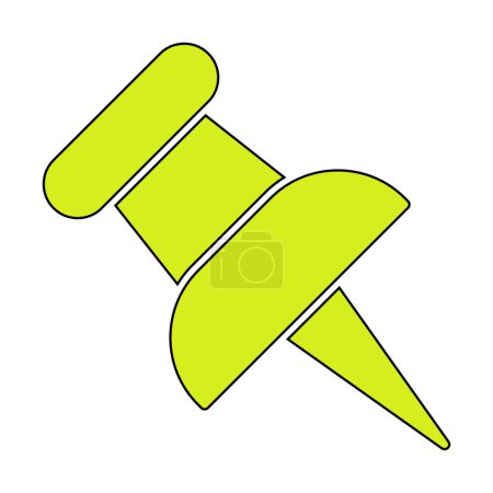 Ilustración de Icono de pin de empuje. Ilustración vectorial - Imagen libre de derechos