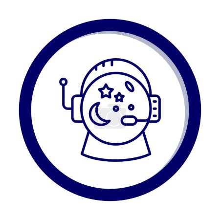 Ilustración de Astronauta Ilustración del vector del casco sobre fondo blanco - Imagen libre de derechos