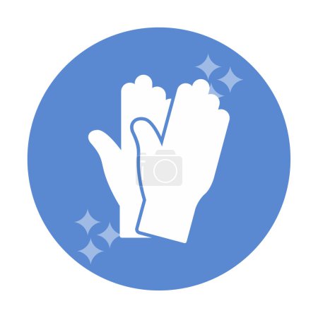Illustration for Saftey Gloves icon vector illustration - Royalty Free Image