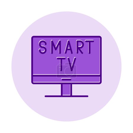 Illustration for Simple Smart Tv icon, vector illustration - Royalty Free Image