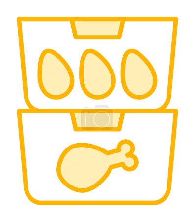 Ilustración de Icono contenedor de alimentos vector ilustración - Imagen libre de derechos