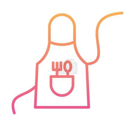 Illustration for Kitchen apron icon, vector illustration - Royalty Free Image