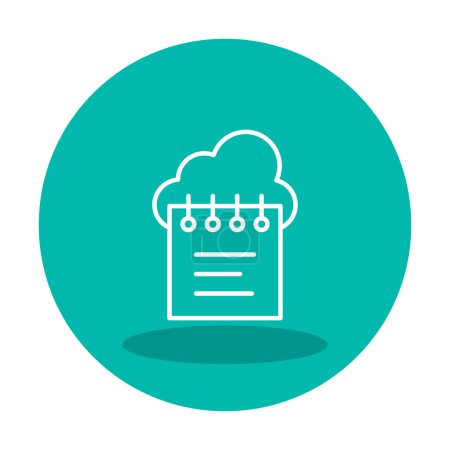 Illustration for Cloud data line icon vector illustration - Royalty Free Image
