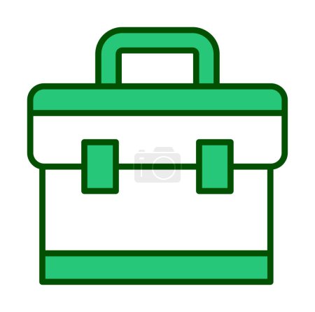 Ilustración de Maletín vector icono plano. Icono de caso de negocio, emoji maleta, ilustración de vectores - Imagen libre de derechos