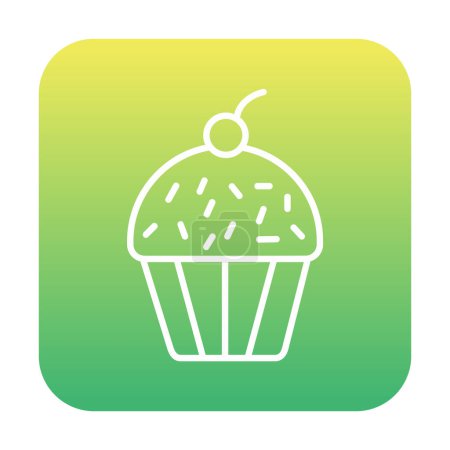 Téléchargez les illustrations : Cupcake icône colorée, cupcake clip art, illustration vectorielle - en licence libre de droit