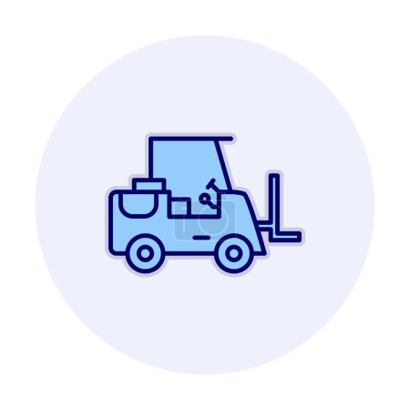 Illustration for Forklift icon vector. thin line sign. isolated contour symbol illustration - Royalty Free Image
