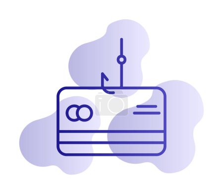 Ilustración de Phishing icono de línea, seguridad y hackear - Imagen libre de derechos