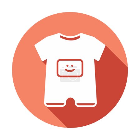 Icône de tenue de bébé garçon, illustration vectorielle