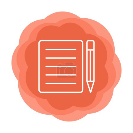 Illustration for Simple Note Pad icon, vector illustration - Royalty Free Image