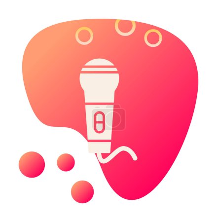 Illustration for Microphone. web icon vector illustration - Royalty Free Image