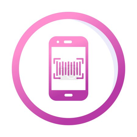 Illustration for Phone scanning icon vector illustration - Royalty Free Image