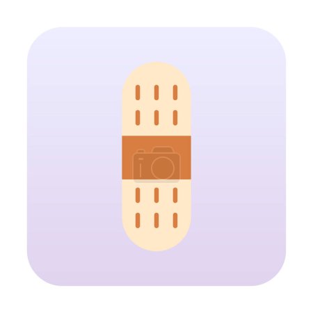 Illustration for Flat  Bandage Plaster flat style sign  icon - Royalty Free Image