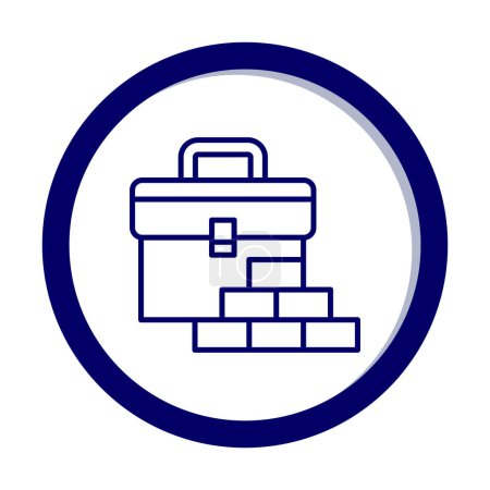 Illustration for Briefcase web simple icon illustration - Royalty Free Image