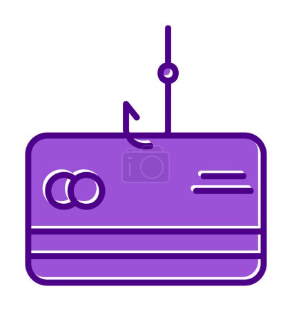 Illustration for Phishing line icon, security and hack - Royalty Free Image