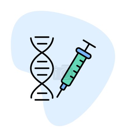 Illustration for Gene structure icon. Element of science icon for mobile concept and web apps. - Royalty Free Image
