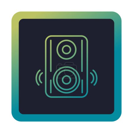 Téléchargez les illustrations : Speaker icon, vector illustration simple design - en licence libre de droit