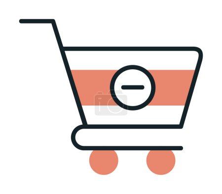 Illustration for Delete Cart icon vector illustration - Royalty Free Image