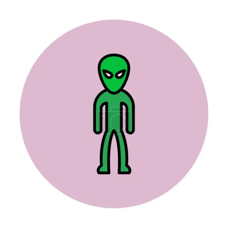 Ilustración de Lindo personaje alienígena Vector ilustración - Imagen libre de derechos