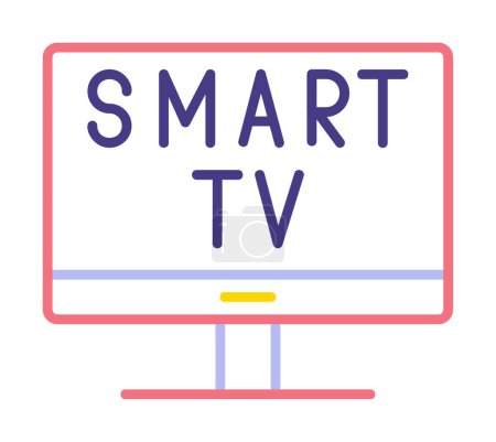 Ilustración de Simple Smart Tv icono, vector de ilustración - Imagen libre de derechos