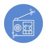  Radio  icon vector illustration