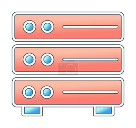 Ilustración de Diseño del icono del servidor, ilustración vectorial - Imagen libre de derechos