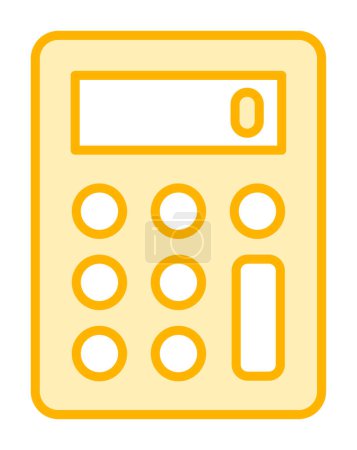 Téléchargez les illustrations : Icône de calculatrice, illustration colorée sur fond blanc - en licence libre de droit