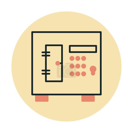 Illustration for Vector illustration of safe box icon - Royalty Free Image