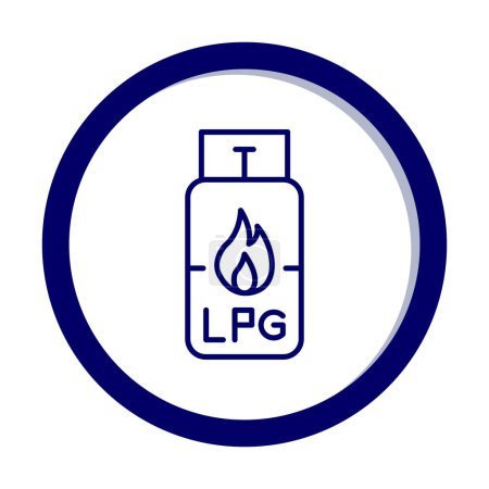 Téléchargez les illustrations : Gas Cylinder icon vector illustration - en licence libre de droit