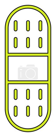 Illustration for Flat  Bandage Plaster flat style sign  icon - Royalty Free Image