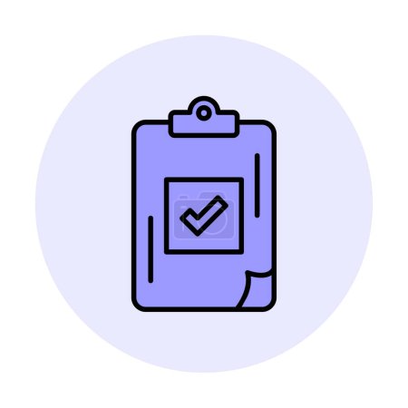 Ilustración de Lista de tareas con icono de marca de verificación, ilustrador de vectores - Imagen libre de derechos