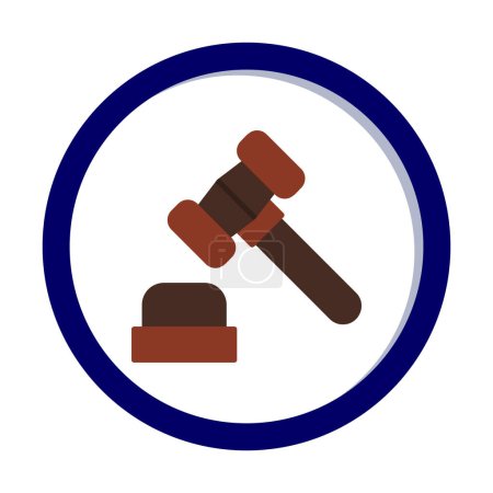Illustration for Judge gavel icon, line style - Royalty Free Image