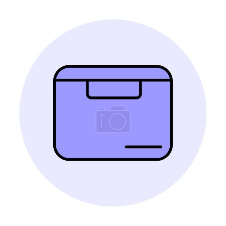 Téléchargez les illustrations : Icône boîte de livraison, illustration vectorielle design simple - en licence libre de droit