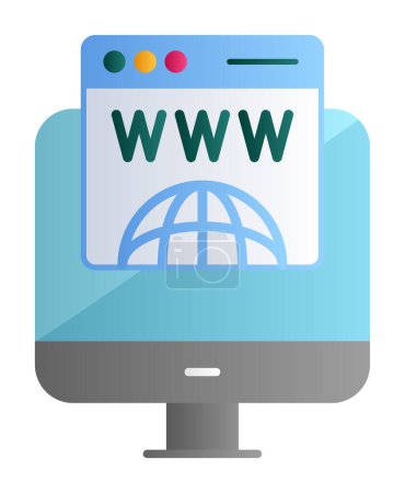 Illustration for Domain Registration web icon vector illustration - Royalty Free Image