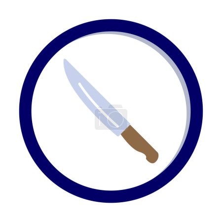 Ilustración de Cuchillo simple icono de vector plano - Imagen libre de derechos