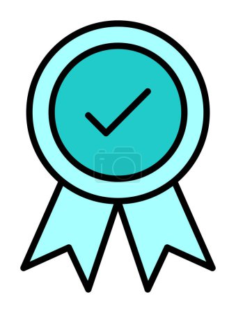 Illustration for Approved medal icon, vector illustration. - Royalty Free Image