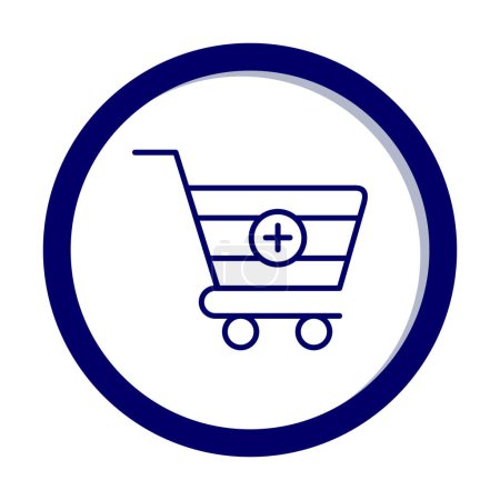 Illustration for Simple Add To Cart shopping icon, vector illustration - Royalty Free Image