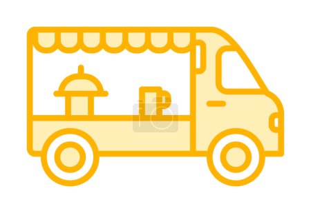 Ilustración de Ilustración vectorial Food Truck sobre fondo blanco - Imagen libre de derechos