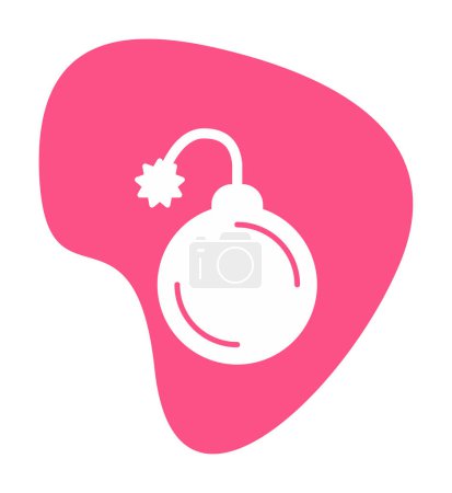 Illustration for Bomb flat icon. vector color illustration - Royalty Free Image