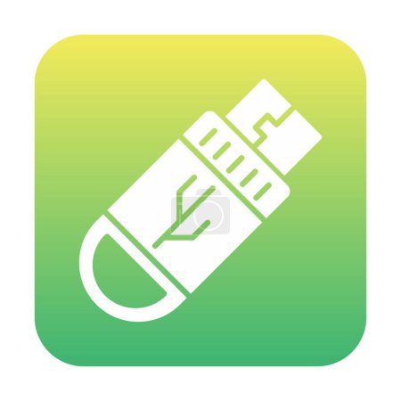 Illustration for Simple Flash Drive  icon illustration - Royalty Free Image