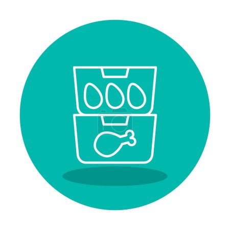 Illustration for Food Container icon vector illustration - Royalty Free Image