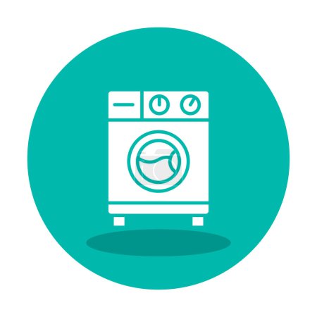 Téléchargez les illustrations : Icône de machine à laver, illustration vectorielle - en licence libre de droit