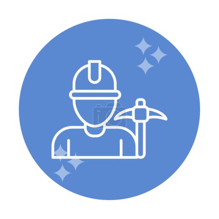Illustration for Miner icon vector illustration - Royalty Free Image