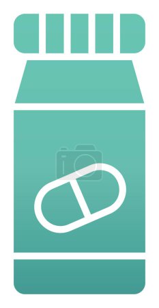 Illustration for Vector illustration of pills bottle icon - Royalty Free Image