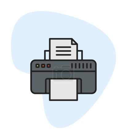 Ilustración de Icono de impresora web ilustración simple - Imagen libre de derechos