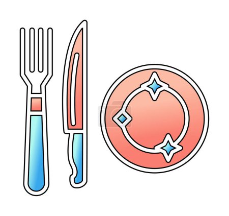 Illustration for Cutlery web icon, vector illustration - Royalty Free Image