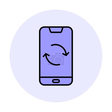 Illustration for Vector illustration of the Smartphone Data Sync icon - Royalty Free Image