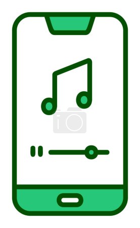 Ilustración de Ilustración del icono del reproductor de música móvil - Imagen libre de derechos
