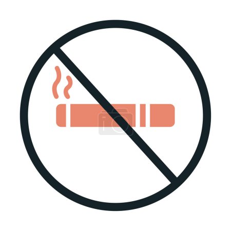 Ilustración de No fumar ilustración vectorial sobre fondo blanco - Imagen libre de derechos